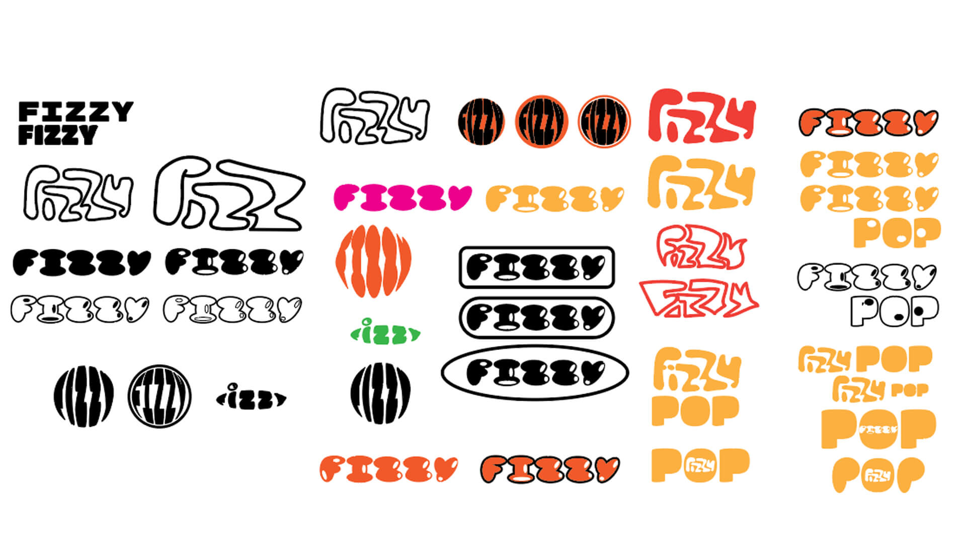 an image of FizzyPOP's logo roughs